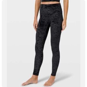 Lululemon Wunder Lounge High Rise Tight 28" Crushed Velvet Leggings, Size 4